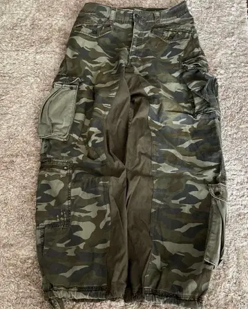 카고 팬츠 리메이크 카모플라쥬 카키 도킹