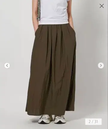 [ BEAUTY&YOUTH ] 개더 플레어 롱 스커트