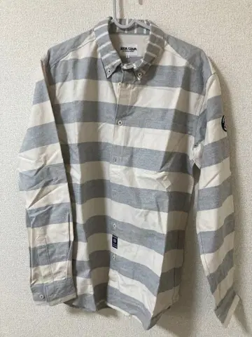 SINACOVA 긴팔 피케 셔츠 스트라이프 셔츠