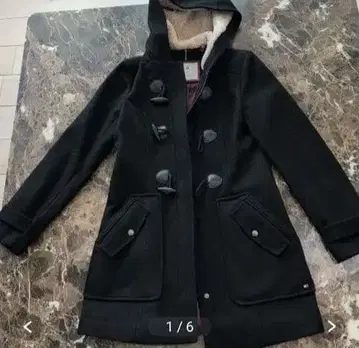 TOMMY HILFIGER 더플 코트 블랙