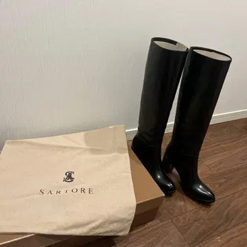 SARTORE 블랙 롱 부츠 37