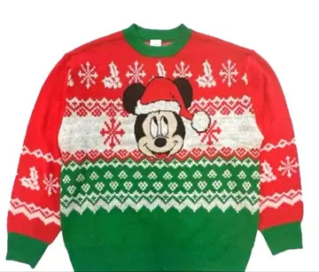 [ M 사이즈 ] 미키 크리스마스 니트 아베일