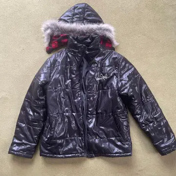 bonesoul 블랙 다운 자켓 후드 부착