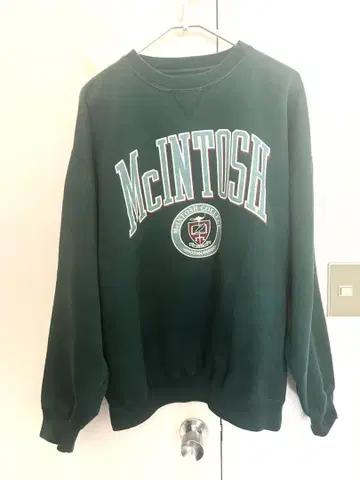 기어 포 스포츠 칼리지 로고 프린트 맨투맨 그린