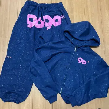 9090girl 90 Logo Glitter 셋업 네이비 S