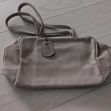 그레이 가죽 토트백