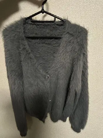 그레이 퍼 스타일 긴팔 가디건