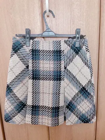 snidel 로빙 체크 미니 스커트 IVR 1