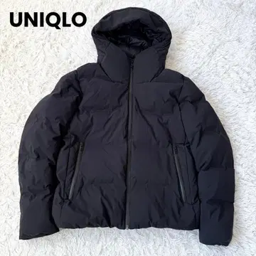 [ 인기 아이템 ] 유니클로 심리스 다운 후드티 다운 자켓 블랙 M