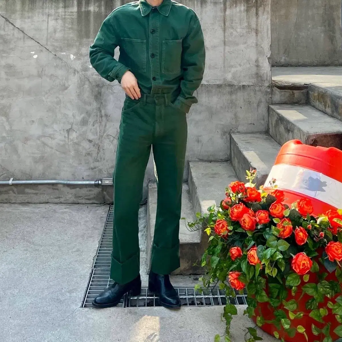 LEMAIRE Setup セットアップ LEMAIRE | 르메르 Lemaire 19fw Clover Green Denim Setup on Bunjang