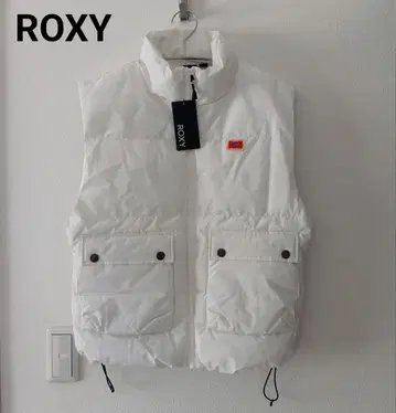 [ 새상품 ] ROXY/록시 다운 베스트 충전솜 집업 베스트 화이트