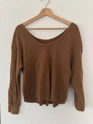 Ray BEAMS 브라운 오프숄더 긴팔