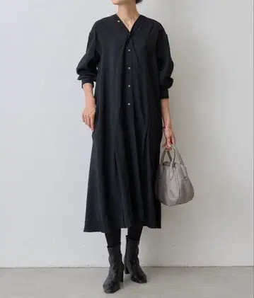 비어즐리 칼라리스 셔츠 원피스