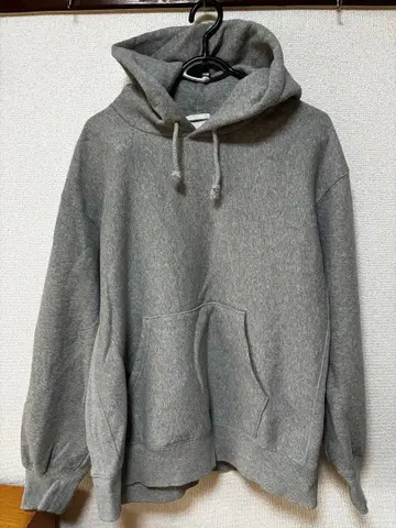 그레이 오버 사이즈 후드 부착 후드티