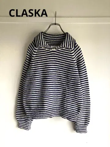 CLASKA 클래스카 울 보더 니트