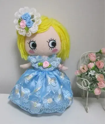 핸드메이드 이마리 사이즈 레이스 드레스 스카이블루