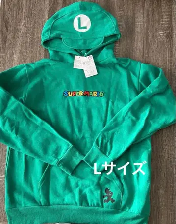 슈퍼 마리오 루이지 코스프레 후드티 남성용 L