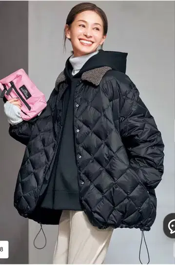 TAION 콜라보 보아 옷깃 리버서블 다운