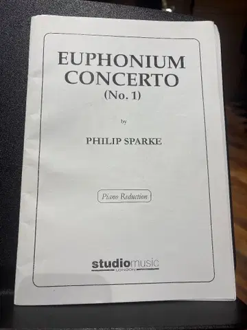 유포니움 콘체르토 (P.Sparke) 악보 일식