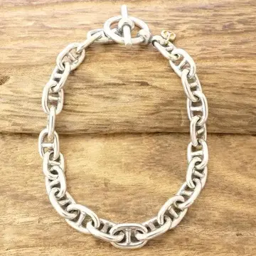 새상품 amp japan 닻 체인 팔찌 실버925 락