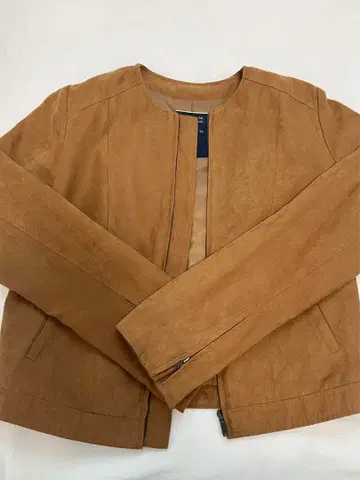 N. 에누도트 브라운 노카라 자켓 스웨이드풍