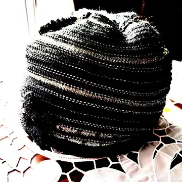 고베 maxim의 은색 슬릿사와 블랙의 멋진 니트 모자