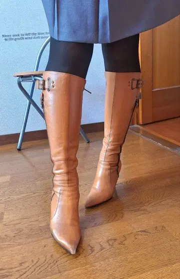 핑키&다이앤 롱 부츠 라이트 브라운 24cm
