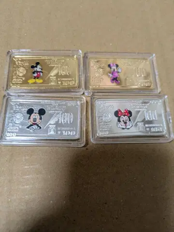 미키 미니 코인 4개 캡슐 흠집 있음
