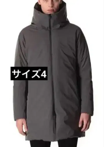 ATTACHMENT 3 레이어 라이트 타프타 후데트 다운 코트 사이즈 4