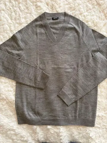 [ 새상품급 ] JIL SANDER NAVY 그레이 울 V넥 스웨터