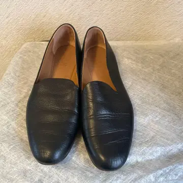 JVAM 블랙 가죽 오페라 신발