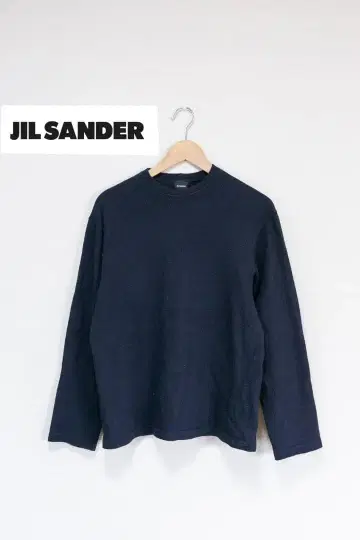 질 샌더 네이비 긴팔 스웨터