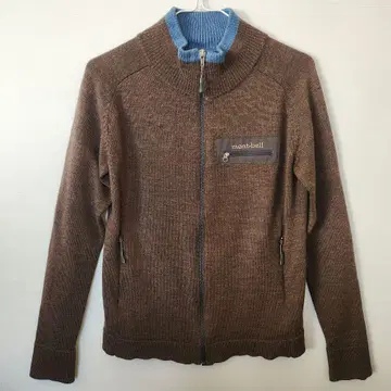 몽벨 슈퍼 메리노울 미텔레기 지퍼 스웨터 브라운 M