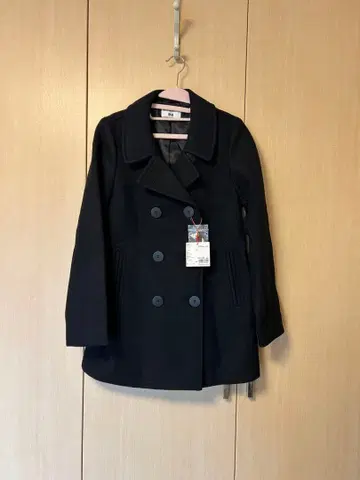 택 포함 미사용 새상품 유니클로 울 블렌드 네이비 피코트 S