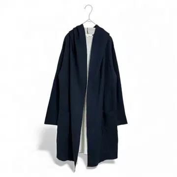 T573 프로포션 롱 가디건 겉옷 후드 부착 네이비 컬러 프리