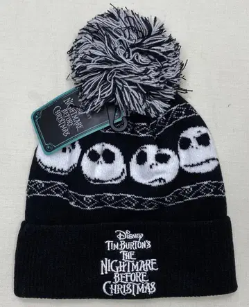 나이트메어 비포 크리스마스 JACK FACE 폼폼 니트 모자 정품