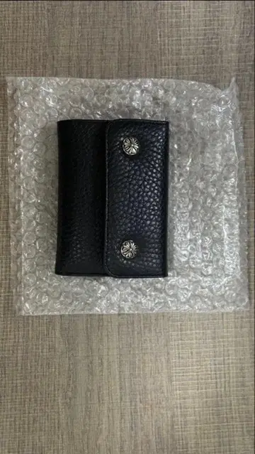 블랙 가죽 3단 폴더형 지갑