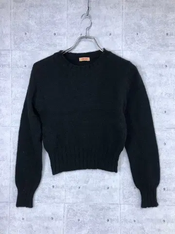 45rpm 구제 의류 셰틀랜드 울 크루넥 니트 스웨터