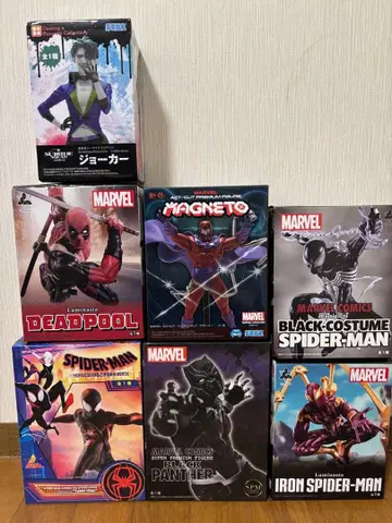 MARVEL 피규어 묶음 판매 스파이더맨 데드풀 블랙 팬서