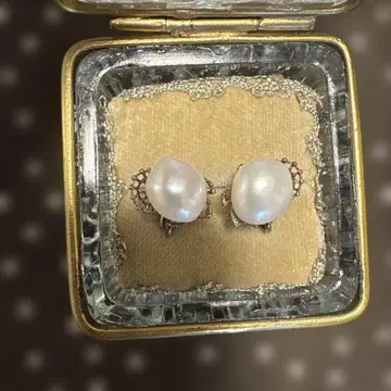 chie kirihara 담수 진주 귀찌 실버