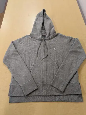 랄프 로렌 그레이 후드 부착 집업 후드티