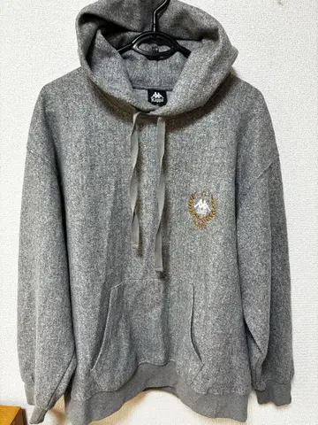 Kappa 그레이 후드 부착 후드티