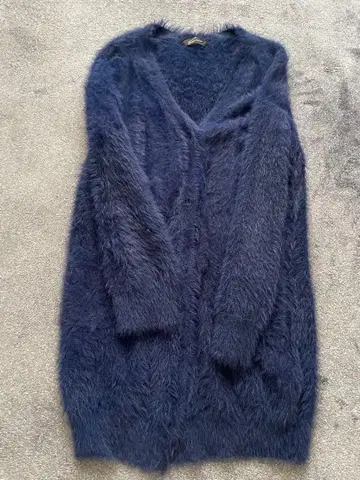 네이비 롱 가디건