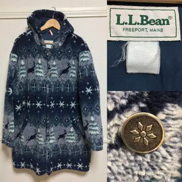 90's USA LL Bean 플리스 후드 롱 자켓