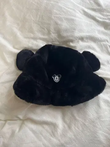 디즈니 미키 버킷햇 퍼 모자 블랙