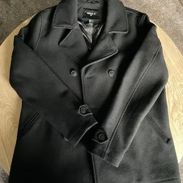 FOREVER 21 블랙 피 코트 M
