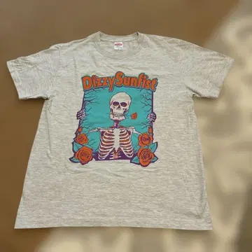 DizzySunfist 스켈레톤T셔츠 M 사이즈 그레이