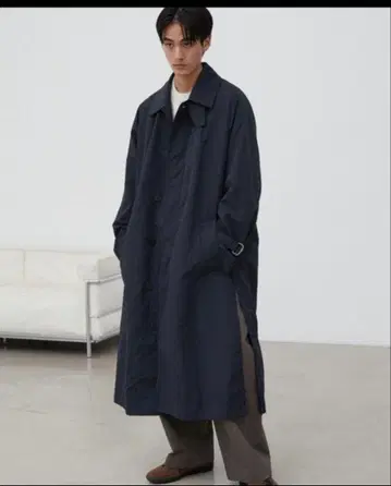 WYM LIDNM 네이비 스텐카라 코트 M