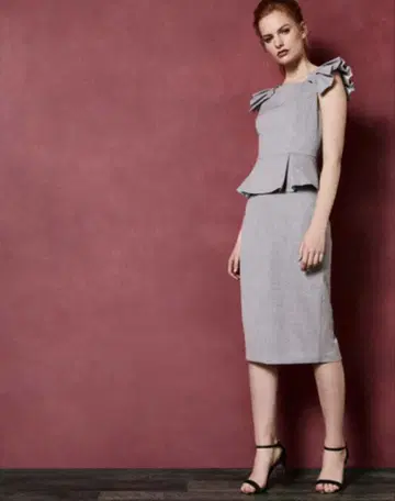 TED BAKER 무릎 아래 원피스 1 그레이