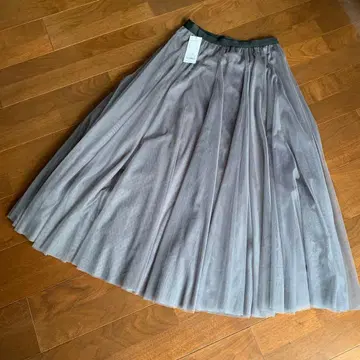 [앙코키누] 플레어 튤 롱 스커트 S 사이즈